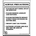 Acrylic Precaution Large  Acrylic Sign - 8 ½˝ × 11˝ SGR05