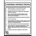 Tanning Instruction  Large  Acrylic Sign 8½ ˝× 11˝ SGR03