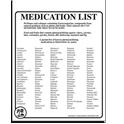 Medication List  Large  Acrylic Sign   8½ ˝× 11˝ SGR02
