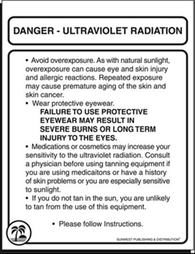Radiation Warning Large  Acrylic Sign  8&#189; ˝&#215; 11˝ SGR06