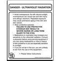Radiation Warning Large  Acrylic Sign  8½ ˝× 11˝ SGR06