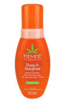 Hempz Yuzu &amp; Starfuit Instant Sunless Bronzing Mousse for Medium Skin 100-2423-03